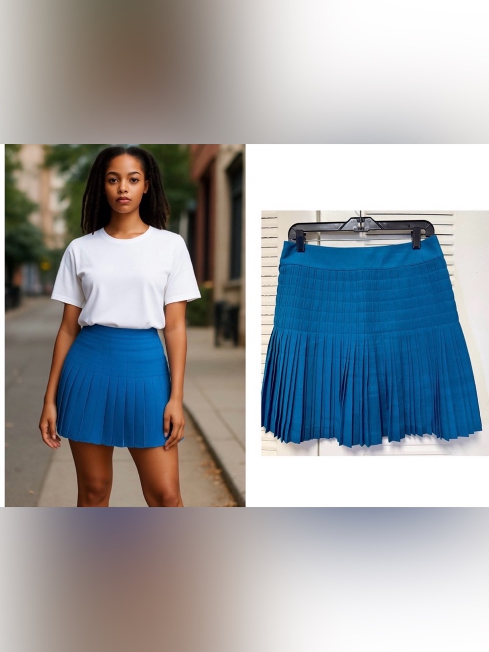 NWT - J. Crew Factory Teal Pleated Mini Skirt Flare Flowy Skater Women's Sz 2